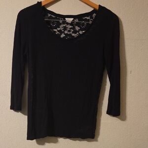Forever 21 Black Long Sleeve Tee Classic